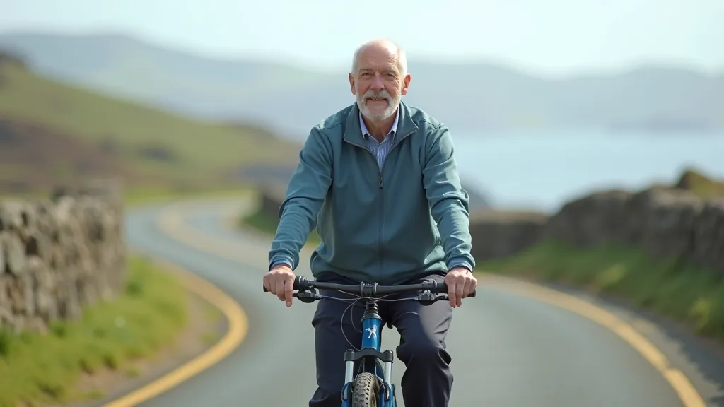 Cyclist demonstrating proper frame geometry and sitting position on hybrid bike, showing upright posture and relaxed shoulder alignment